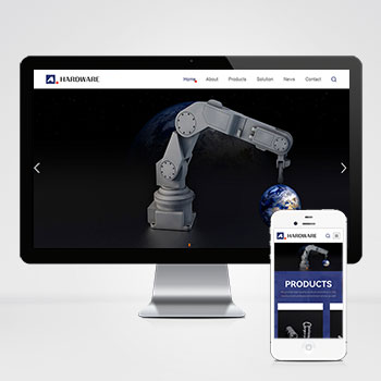  (自適應手機端)響應式pbootcms英文外貿網站模板 五金機械設備外貿網站源碼下載