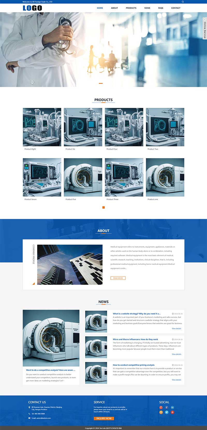 (自適應手機端)響應式外貿網站模板 醫療設備網站模板 (自適應手機端)響應式外貿網站模板 醫療設備網站模板