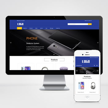  (自適應手機端)響應式電子產品英文外貿網站模板