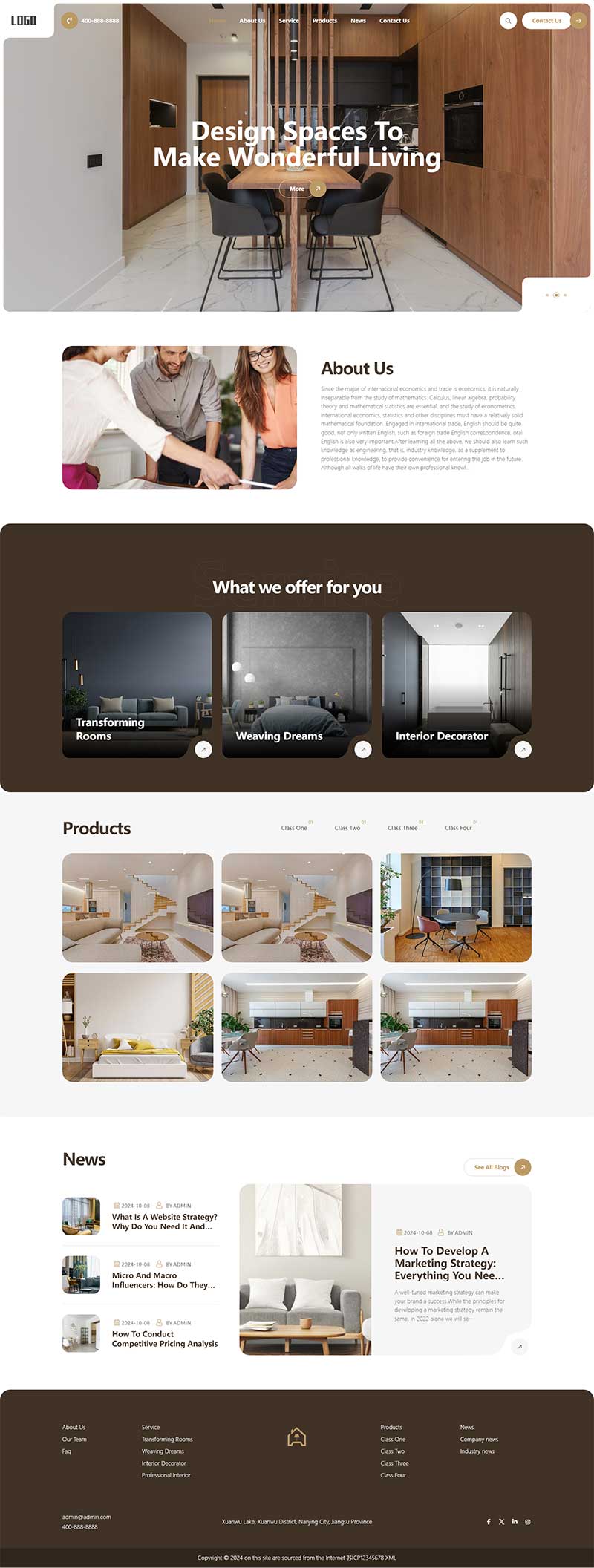 (自適應手機版)響應式室內家居設計英文外貿網站模板 (自適應手機版)響應式室內家居設計英文外貿網站模板