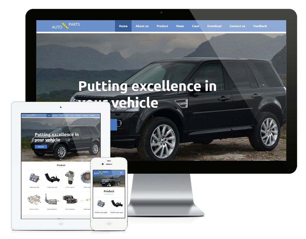 汽車配件外貿響應式英文網站模板(圖1) 1.jpg