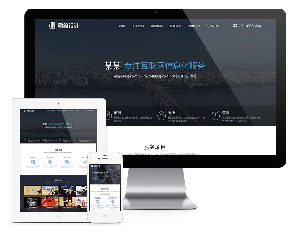 互聯網信息化服務網站模板