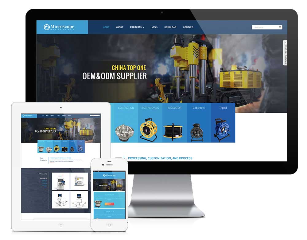 響應式貼膜貼標設備外貿企業網站模板