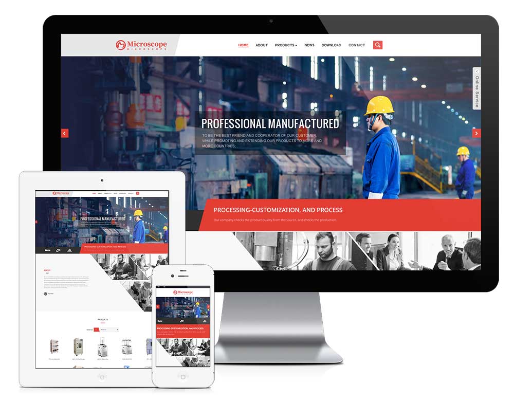 響應式科學儀器儀表設備外貿企業網站模板