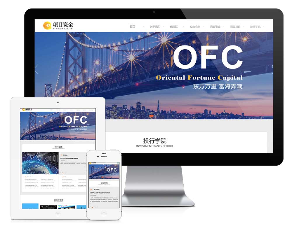 響應式基金投資管理網站模板